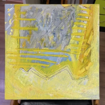 "Pizza Underground" part of painting by Svetlana Vuksanovic