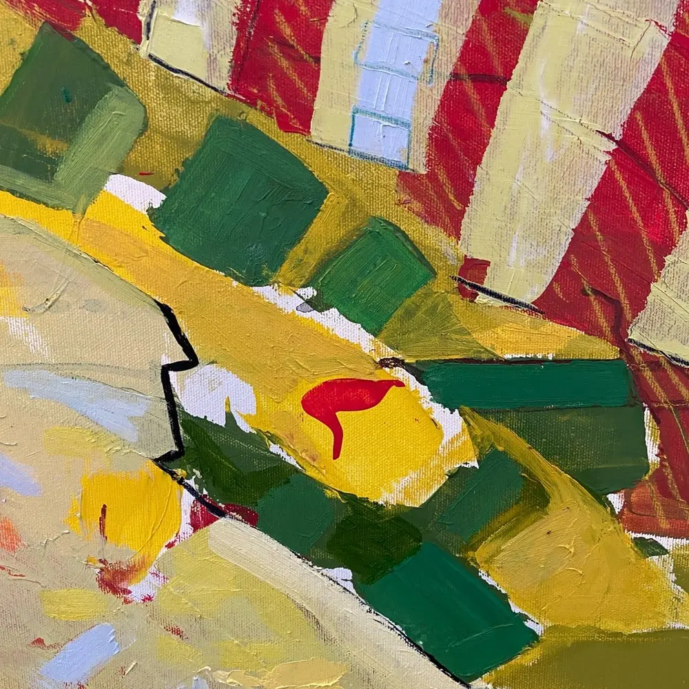 "The Spine of the World" detail of painting by Svetlana Vuksanovic